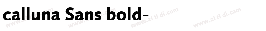 calluna Sans bold字体转换